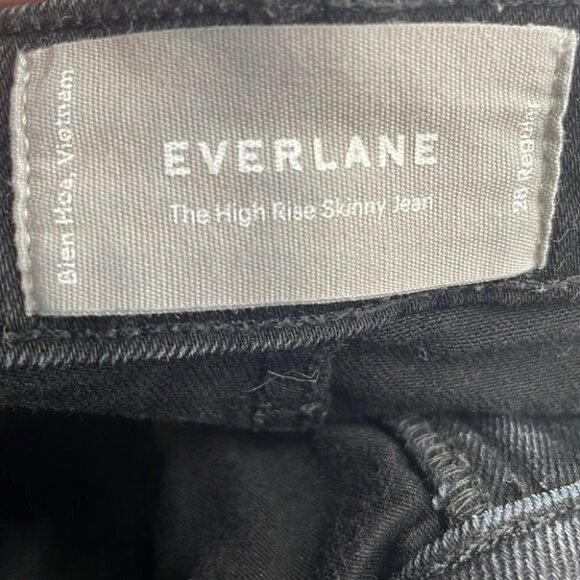 everlane The High-rise Skinny Jean black sz 28 regular - Picture 3 of 9
